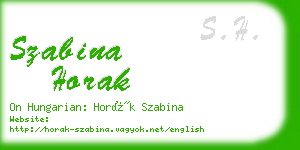 szabina horak business card